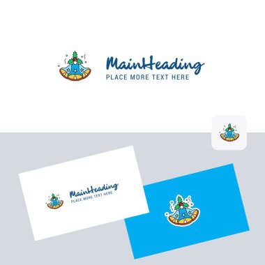 Bells  vector logotype with business card template. Elegant corporate identity. - Vector