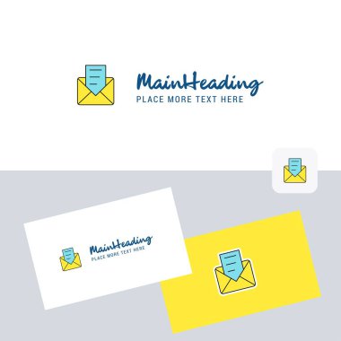 Kartvizit şablonu ile mesaj vektör logo. Zarif kurumsal kimlik. -Vektör