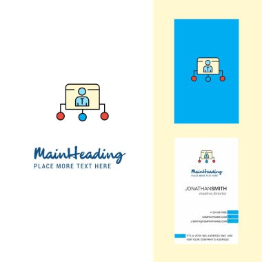 Ağ yaratıcı Logo ve kartvizit. dikey tasarlamak vektör