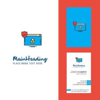 Güvenli Web sitesi Logo yaratıcı ve kartvizit. dikey tasarlamak vektör