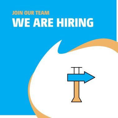 Bize katıl. Busienss şirket yön kurulu biz çoğu işe Poster belirtme çizgisi tasarım. Vektör arka plan