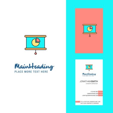 Tanıtım yaratıcı Logo ve kartvizit. dikey tasarlamak vektör