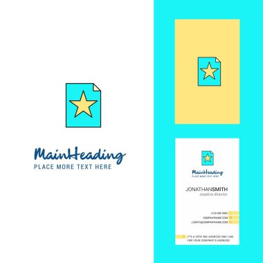 Metin dosyası Logo yaratıcı ve kartvizit. dikey tasarlamak vektör