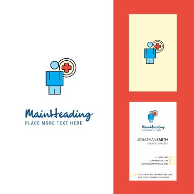 Tıp doktoru yaratıcı Logo ve kartvizit. dikey tasarlamak vektör