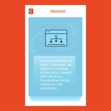 Ağ mobil dikey banner tasarım tasarımı. Vektör