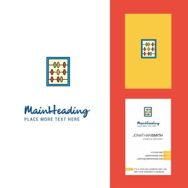 Abaküs yaratıcı Logo ve kartvizit. dikey tasarlamak vektör