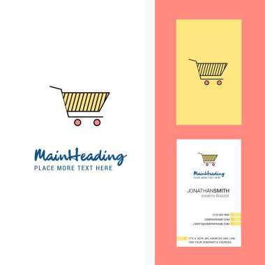 Yaratıcı Logo ve kartvizit sepeti. dikey tasarlamak vektör