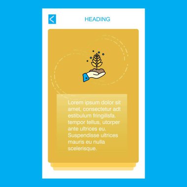 Mobil dikey afiş tasarım tasarım bitki. Vektör