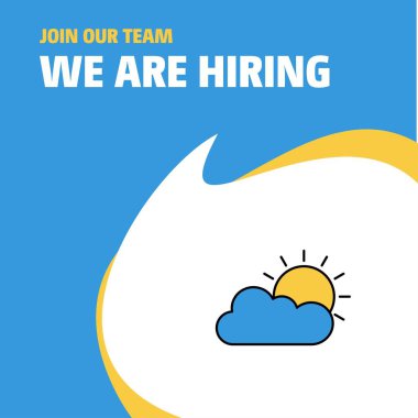 Bize katıl. Busienss şirket yağmur Poster belirtme çizgisi tasarım işe vardır. Vektör arka plan