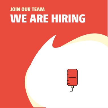 Bize katıl. Busienss şirket kan biz çoğu işe Poster belirtme çizgisi tasarım şişe. Vektör arka plan