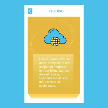 Internet Mobil dikey afiş tasarım tasarım. Vektör