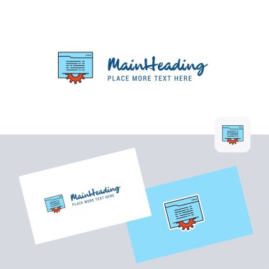 Klasör ayarı vektör logo kartvizit şablonu ile. Zarif kurumsal kimlik. -Vektör