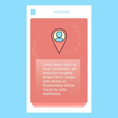 Konumu mobil dikey banner tasarım tasarımı. Vektör