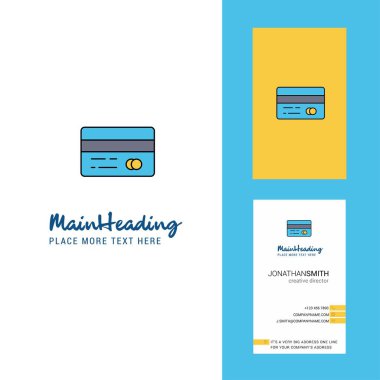 Kredi kartı yaratıcı Logo ve kartvizit. dikey tasarlamak vektör