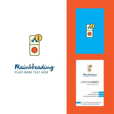 Internet hata yaratıcı Logo ve kartvizit. dikey tasarlamak vektör