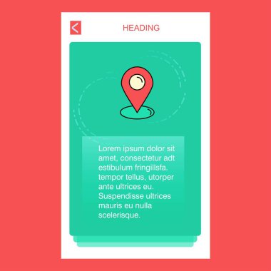 İşaretçi hareket eden dikey banner tasarım tasarımı eşleyin. Vektör