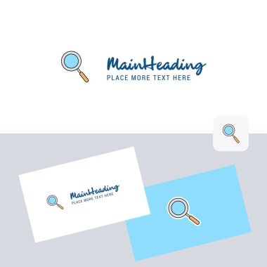 Arama vektör logo kartvizit şablonu ile. Zarif kurumsal kimlik. -Vektör