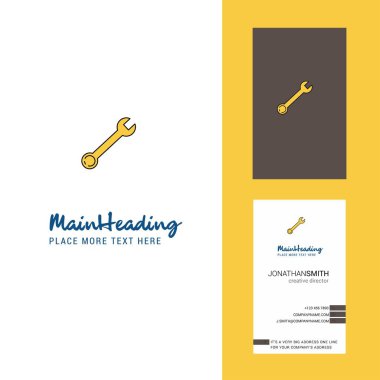 Yaratıcı Logo ve kartvizit anahtarı. dikey tasarlamak vektör