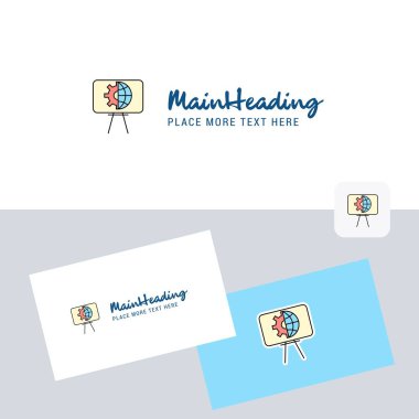 Sunu vektör logo kartvizit şablonu ile. Zarif kurumsal kimlik. -Vektör