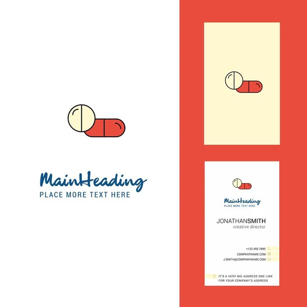 Medizin Kreatives Logo Und Visitenkarte Vertikaler Designvektor — Stockvektor