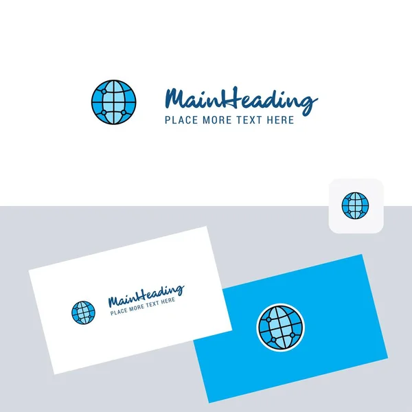 Globe Vector Logotype Business Card Template Elegant Corporate Identity Vector — Stock Vector