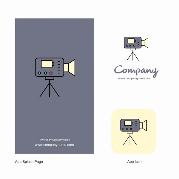 Camcoder Company Logo App Icono Splash Page Design Elementos Creativos — Vector de stock