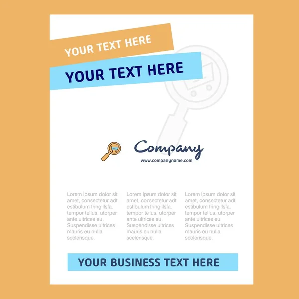 Title Page Design Company Profile Annual Report Presentations Leaflet Brochure — Stock Vector