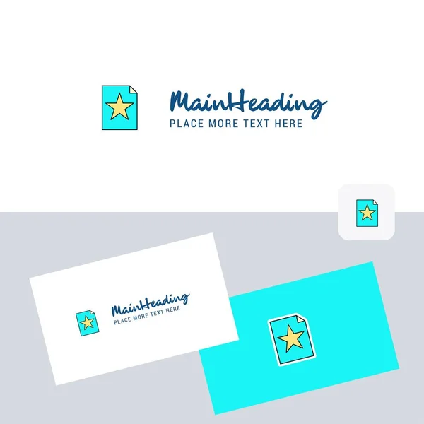 Text File Vector Logotype Business Card Template Elegant Corporate Identity — Wektor stockowy