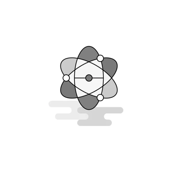 Ядерна Веб Ікона Плоска Лінія Заповнена Сірою Піктограмою Вектор — стоковий вектор