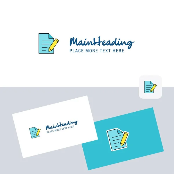 Write Document Vector Logotype Business Card Template Elegant Corporate Identity — 图库矢量图片