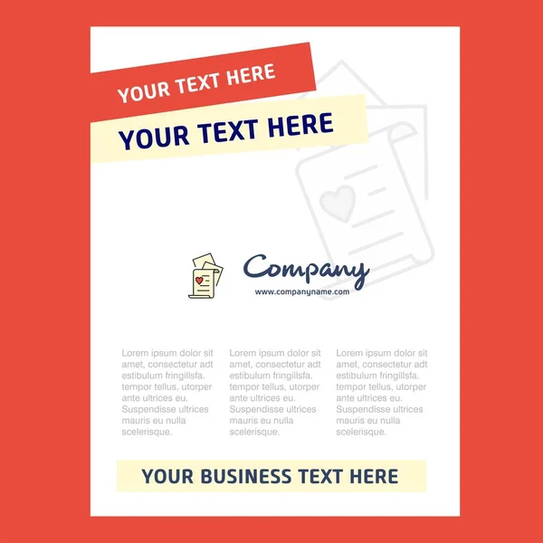 Documents Title Page Design Company Profile Annual Report Presentations Leaflet — Stock Vector