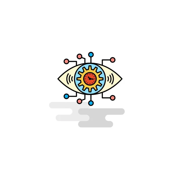 Піктограма Плоского Шестерні Очей Векторні — стоковий вектор