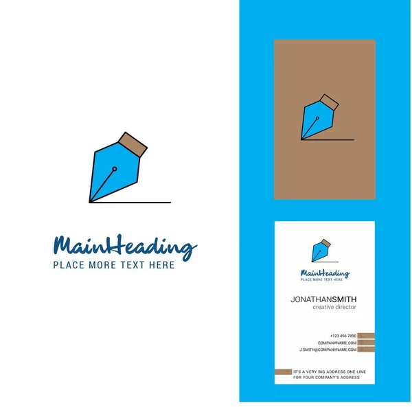 Kreatives Logo Und Visitenkarte Schreiben Vertikaler Designvektor — Stockvektor