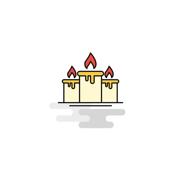 Flat Candle Icon Vector — Stock Vector