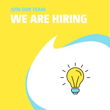 Bize katıl. Busienss şirket fikir Poster belirtme çizgisi tasarım işe vardır. Vektör arka plan