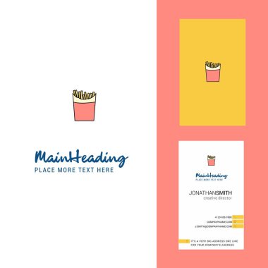 Yangınlar yaratıcı Logo ve kartvizit. dikey tasarlamak vektör