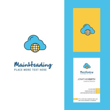 Internet yaratıcı Logo ve kartvizit. dikey tasarlamak vektör