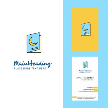 Cadılar Bayramı kartı yaratıcı Logo ve kartvizit. dikey tasarlamak vektör