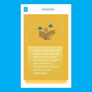 Mobil dikey banner tasarım tasarımı esen rüzgar. Vektör