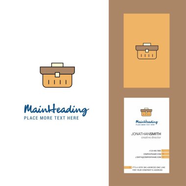 Breifcase yaratıcı Logo ve kartvizit. dikey tasarlamak vektör