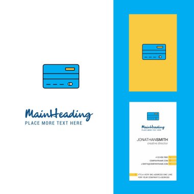 Kredi kartı yaratıcı Logo ve kartvizit. dikey tasarlamak vektör