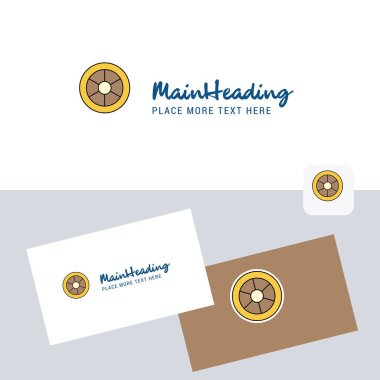 Kartvizit şablonu ile tekerlek vektör logo. Zarif kurumsal kimlik. -Vektör