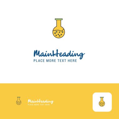 Yaratıcı kabı Logo tasarımı. Slogan için düz renk Logo yer. Vektör çizim