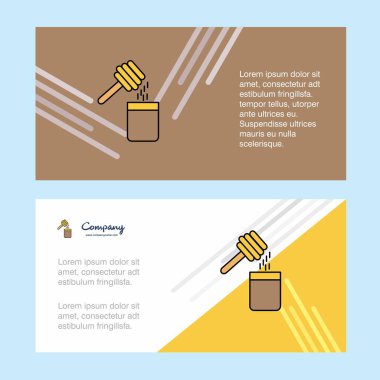 Tatlım kurumsal iş banner şablon, yatay reklam iş afişi.