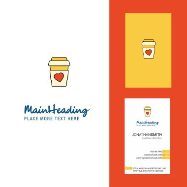 Suyu cam yaratıcı Logo ve iş oyun kağıdı. dikey tasarlamak vektör