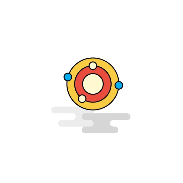 Flat Solar System Icon Vector — 图库矢量图片