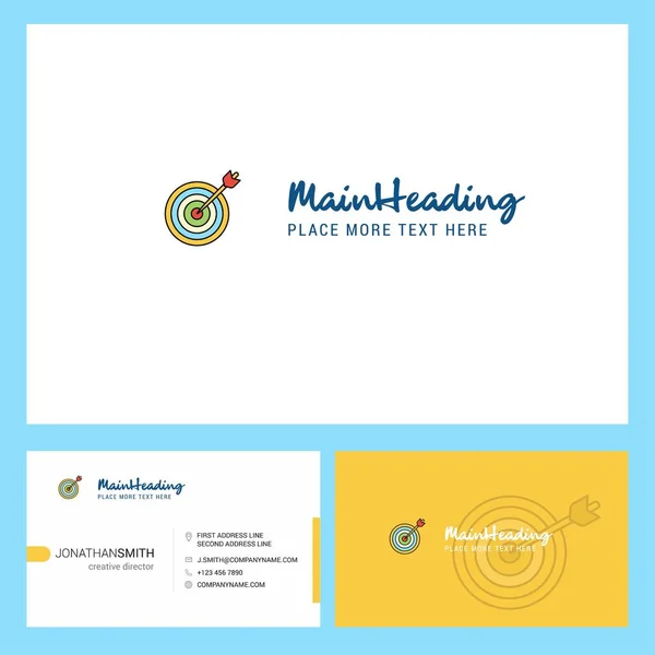 Logo Design Mit Slogan Vorder Und Rückseite Visitenkartenvorlage Vektor Kreatives — Stockvektor