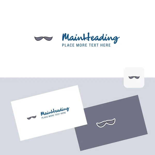 Mustache Vector Logotype Business Card Template Elegant Corporate Identity Vector — Stockový vektor