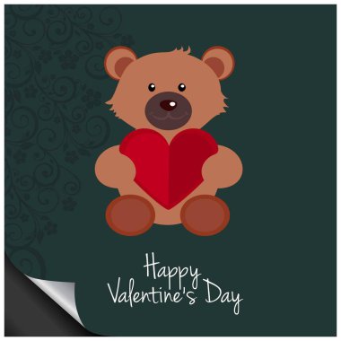 Sevgililer günü tatil tebrik kartı