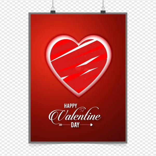 Valentines Day Holiday Greeting Card — Stock Vector